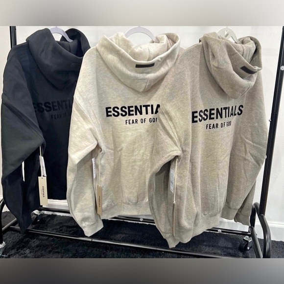 Fear of God Other - Fear of God Essentials Hoodie3colors - Black Cream-dark oatmeal L - XL 75 each